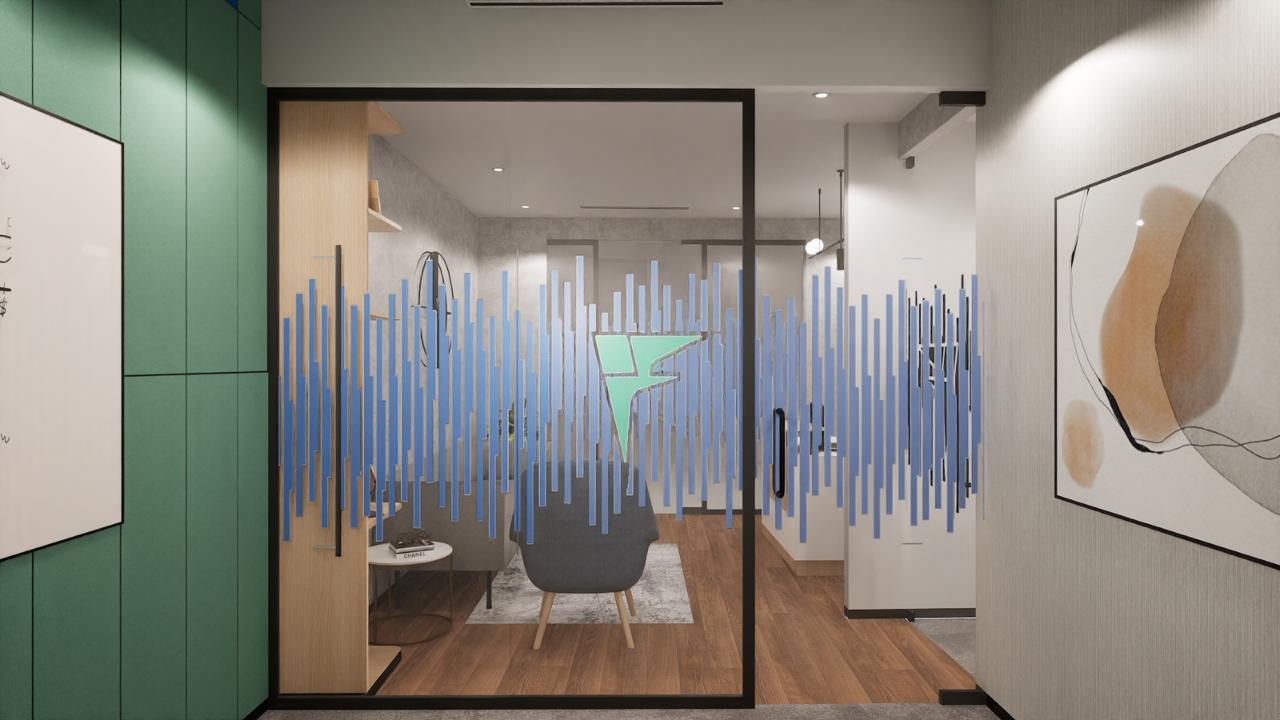 corporate meeting room interior design in Gurgaon with glass partitions