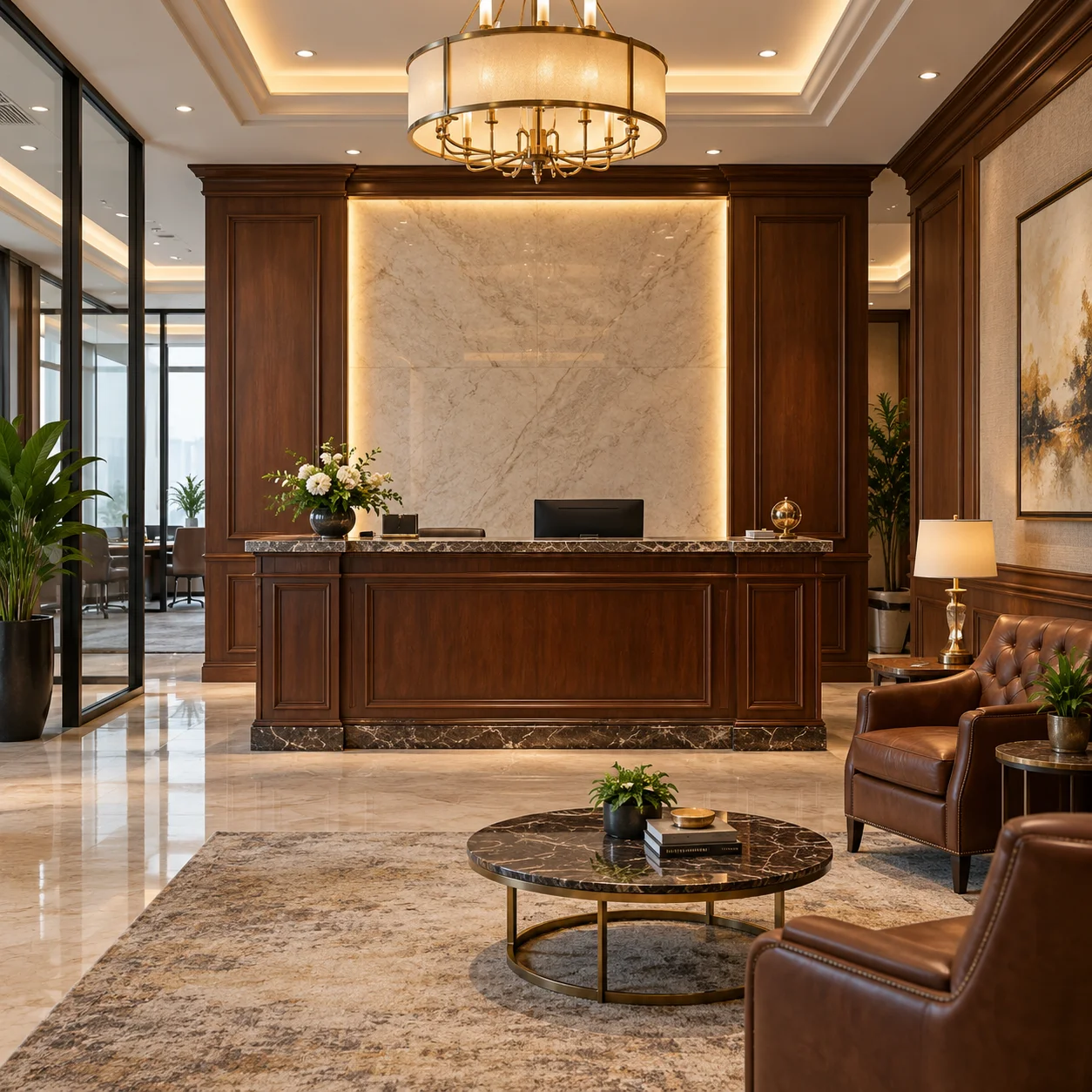 Traditional Office Reception Design